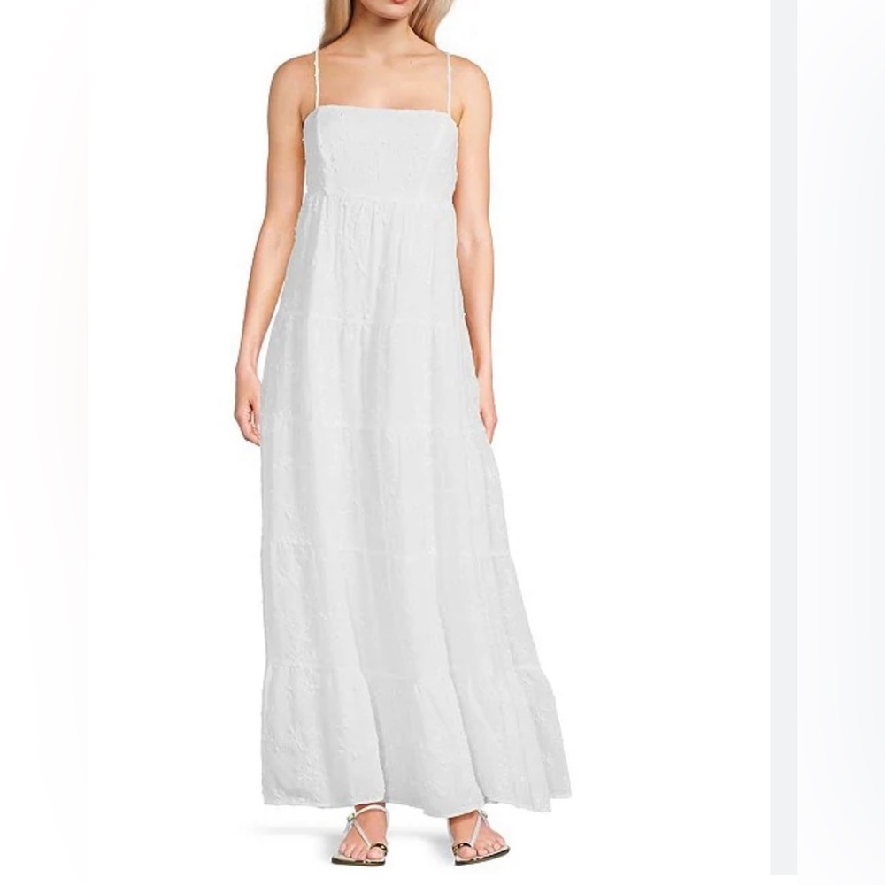 🆕Midinight Woven Tie-Back Tiered Maxi Dress